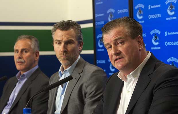 Vancouver Canucks management end of season farewell (P)