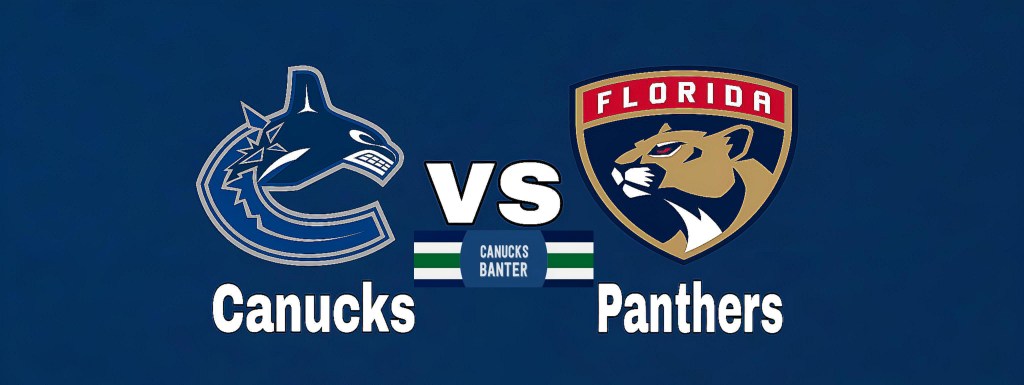 Logo graphic featuring the Vancouver Canucks and Florida Panthers team logos with 'Canucks vs. Panthers' written in between.