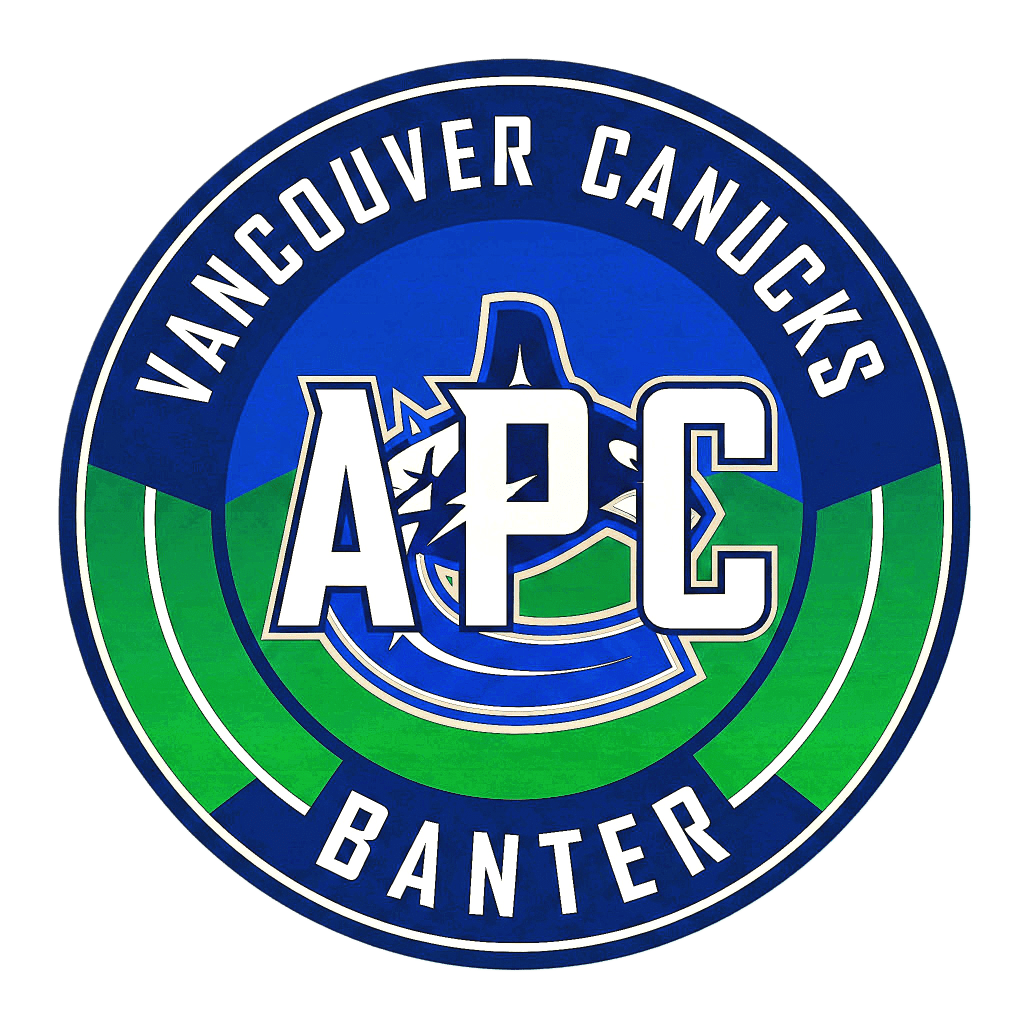 Logo of the Vancouver Canucks featuring the initials 'APC' and the word 'Banter' in a circular design.