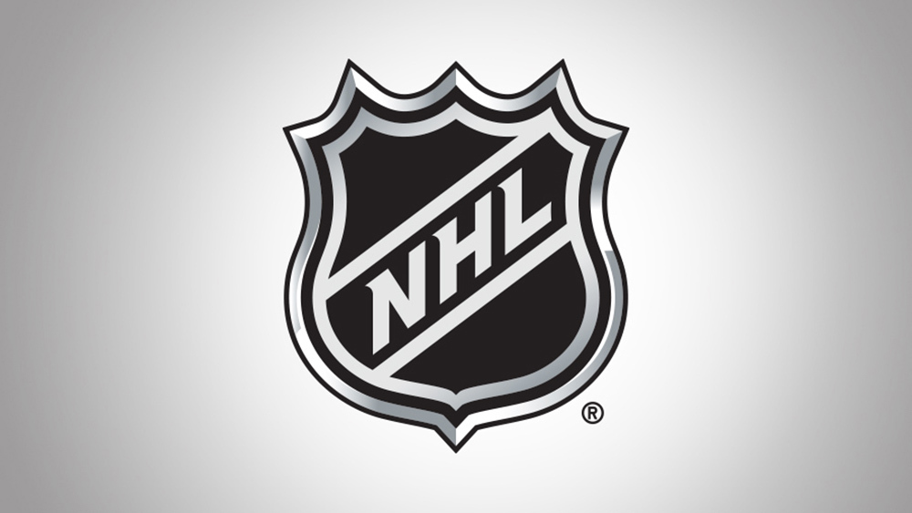 NHL logo featuring the letters 'NHL' in a stylized shield design with a black and silver color scheme.